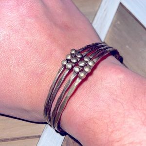 Gorgeous Silver Hammered Cuff Bracelet!!